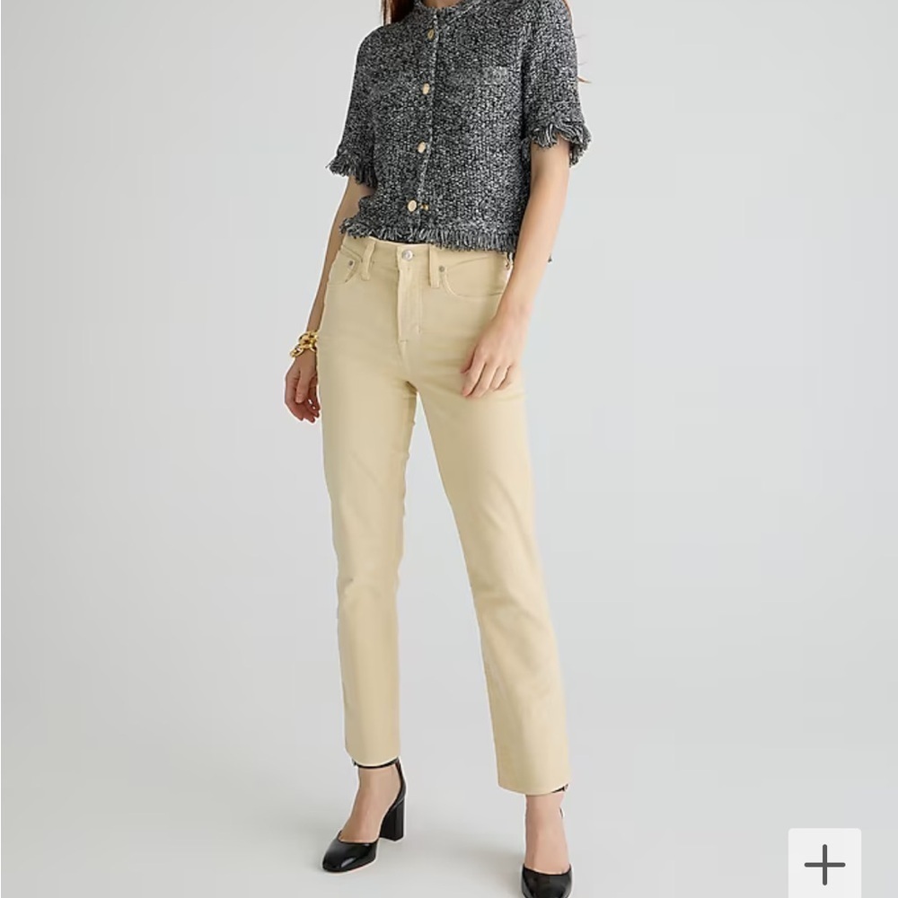 J crew pale bone Vintage slim-straight corduroy pant